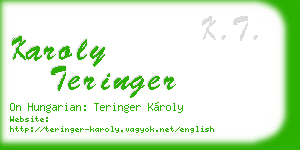 karoly teringer business card